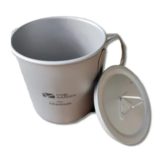 【May shop】大款 咖啡杯戶外野營可燒水可折疊帶蓋鈦杯
