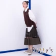 【betty’s 貝蒂思】棉質拼接網布蛋糕裙(軍綠)
