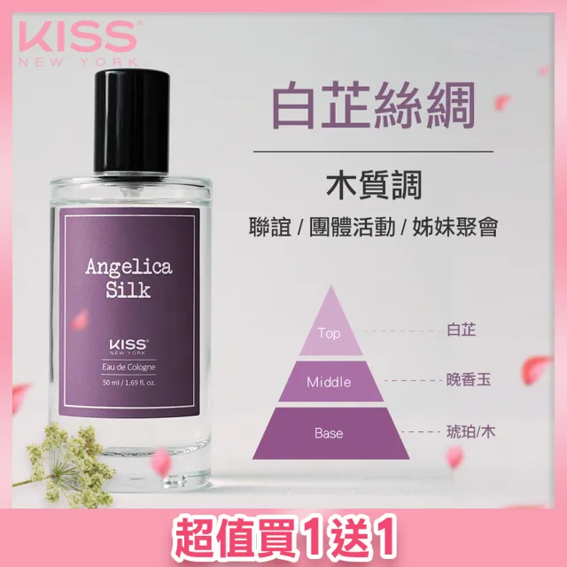【KISS New York】中性淡香水50ml 白芷絲綢(買一送一)