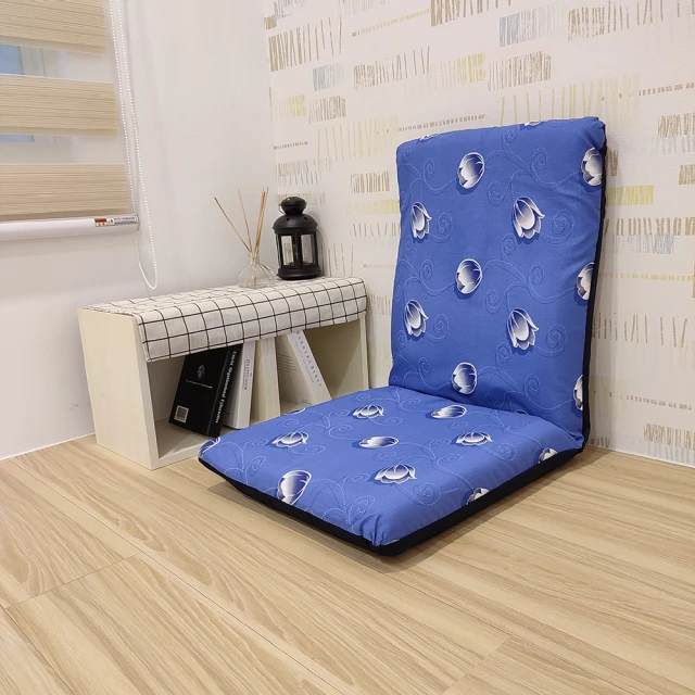 【Summer台灣製造】藍鬱金香加厚型大和室椅/(木椅墊/電腦椅墊/小朋友床墊)