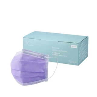 【BioMask保盾】醫療口罩 淡紫 成人用 30片/盒 未滅菌(醫療級、雙鋼印、台灣製造)