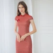 【OMUSES】金蔥旗袍訂製款紅色長禮服7-4647(S-2L)