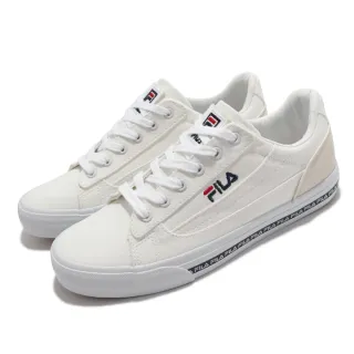 【FILA】休閒鞋 Classic Kicks L 2.0 男鞋 斐樂 韓版 簡約帆布鞋 電繡Logo 緩震 白褐(1C932V123)