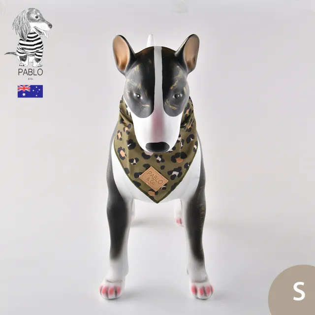 【Pablo & Co】寵物領巾 毛小孩 領巾 方巾 荒野花豹 S