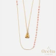 【Orelia】英國雅致品牌 Buddha 魅力珊瑚串珠分層鍍金項鍊