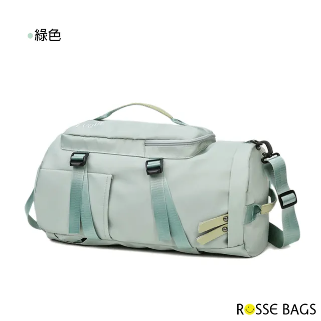 【Rosse Bags】多功能防潑水大容量手提旅行包(防水包 現+預  粉色 / 綠色 / 紫色 / 黑色)