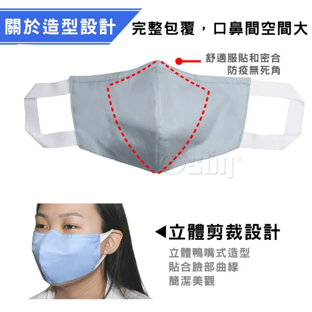 【Osun】6入組防疫3D立體三層防水運動透氣布口罩台灣製造(大人款/特價CE322-)