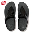 【FitFlop】FINO FEATHER TOE-POST SANDALS 羽毛裝飾夾腳涼鞋-女(靓黑色)