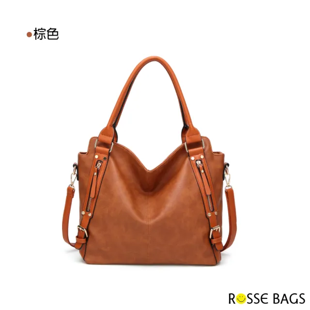 【Rosse Bags】簡約大方手提單肩托特包(現+預  灰色 / 棕色 / 黑色 / 藍色)