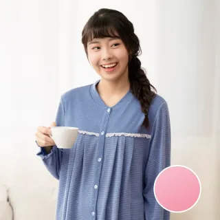 【Wacoal 華歌爾】睡衣-睡眠研究所 M-LL立領長袖褲裝 EKS發熱紗-LWB57213O1(甜美粉)