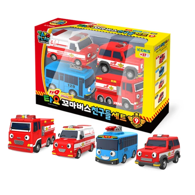 【TAYO】消防救援車4件組(熱門 卡通)
