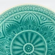 【YU Living 信歐傢居】北歐陶製工藝裂紋透明釉大盤 餐盤(寬25.5cm/2色)