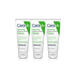 【CeraVe 適樂膚】溫和洗卸泡沫潔膚乳 100ml(3入組/保濕洗臉卸妝)