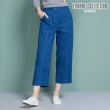 【YVONNE 以旺傢飾】車縫設計八分寬褲(藍M)
