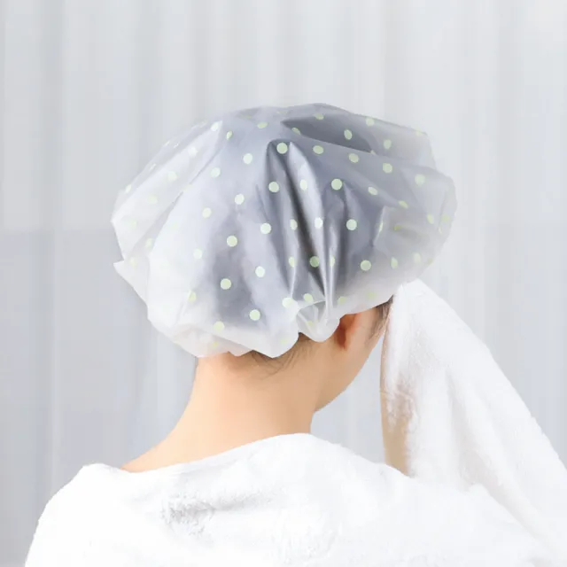 【盥洗用品】日式防水沐浴帽(化妝 洗頭 洗澡帽 淋浴帽 鬆緊浴帽 包頭巾 護髮帽)