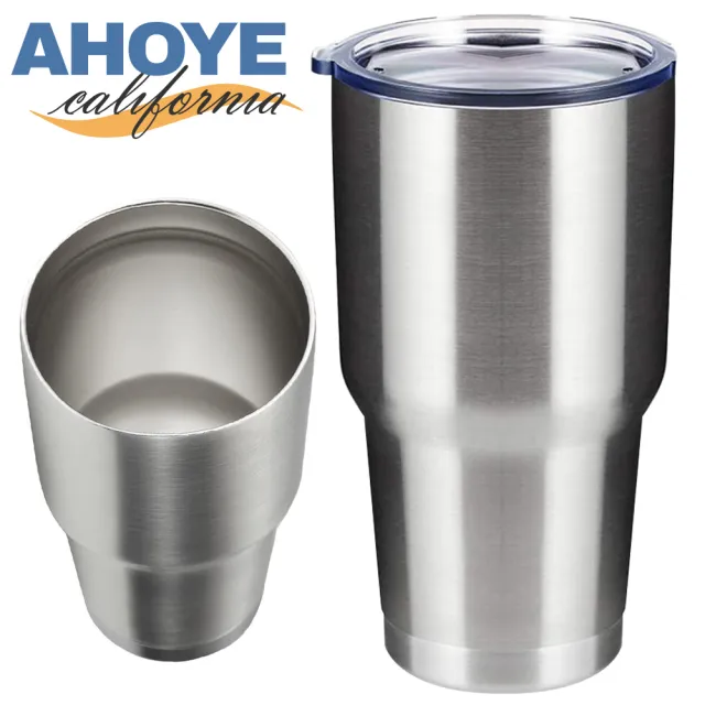 【AHOYE】304不鏽鋼雙層真空酷冰杯  900mL 保溫杯 保冷杯 保冰杯(保溫瓶)