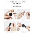 【Daniel Wellington】DW 錶帶 Quadro Sheffield 10mm經典黑真皮皮革錶帶(DW00200278)