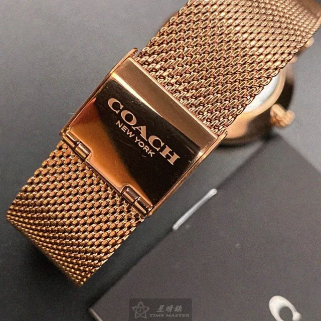 【COACH】雙11COACH蔻馳女錶型號CH00048(白色錶面玫瑰金錶殼玫瑰金色米蘭錶帶款)