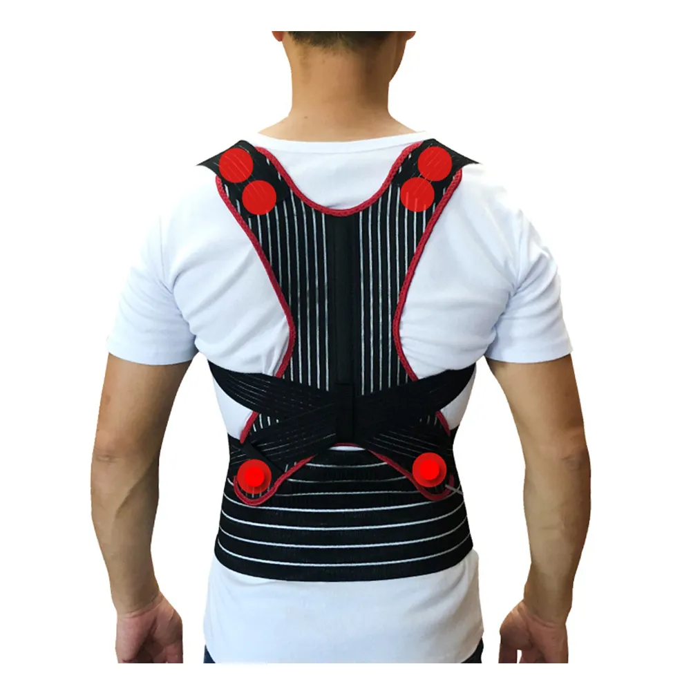【菁炭元素】鍺+磁能 挺立開肩護腰帶 1件組(全新升級版-美鳳有約推薦 鍺 磁力貼)