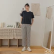 【MO-BO】日常生活感花苞條紋褲(褲子)