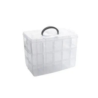 【JOEKI】多格收納盒-SN0064(分格 飾品盒 首飾盒 透明盒 材料盒 文具收納 桌上收納 收納)