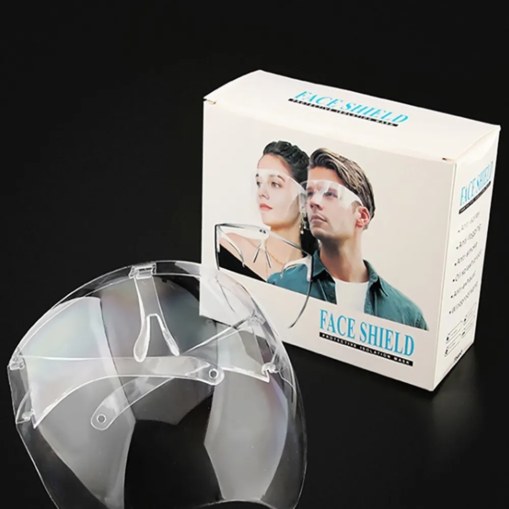 【Bill Case】防風防塵防潑濺高清透明PC臉罩(高鼻架設計 男女 帶眼鏡皆可用)