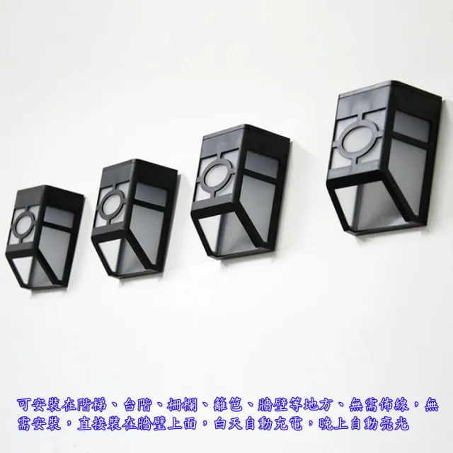 【月陽】歐式太陽能自動光控2LED璧燈台階燈庭園燈(EU118)