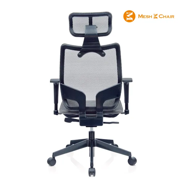 【Mesh 3 Chair】恰恰人體工學網椅-附頭枕-銀灰(人體工學椅、網椅、電腦椅)