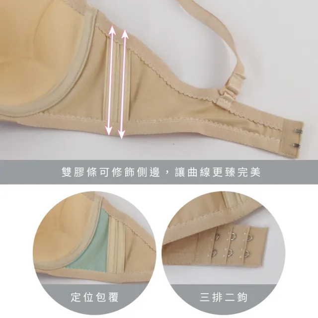 【Daima 黛瑪】MIT台灣製BCD罩/透氣速乾紓壓無痕內衣/吸濕排汗軟鋼圈內衣/可調式肩帶(藍灰)