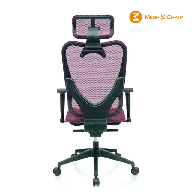 【Mesh 3 Chair】華爾滋人體工學網椅-附頭枕-紅色(人體工學椅、網椅、電腦椅)