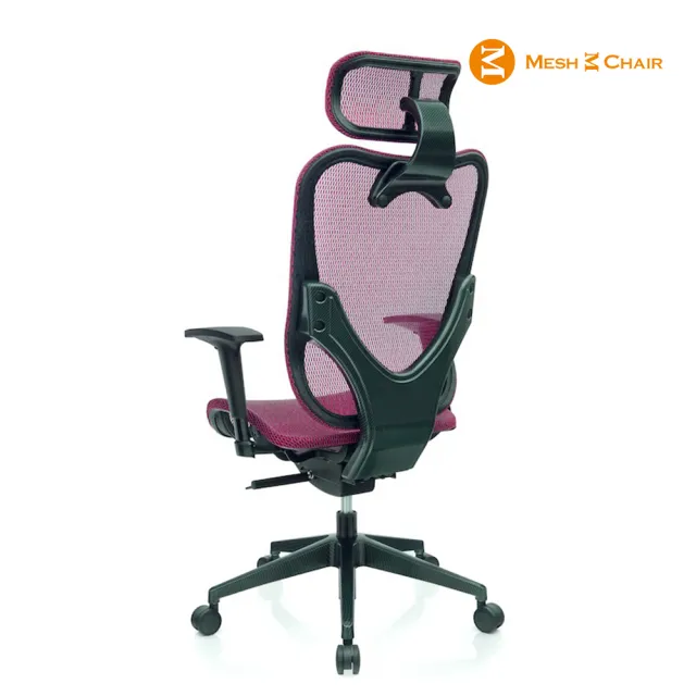 【Mesh 3 Chair】華爾滋人體工學網椅-附頭枕-紅色(人體工學椅、網椅、電腦椅)