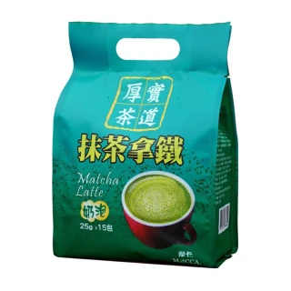 【Mocca 摩卡】厚實茶道抹茶拿鐵x2袋(25gx15包/袋)