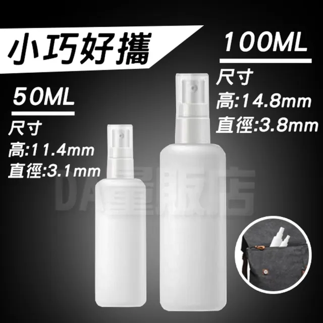 HDPE 酒精噴霧分裝瓶-2號塑膠 100ML(3瓶)