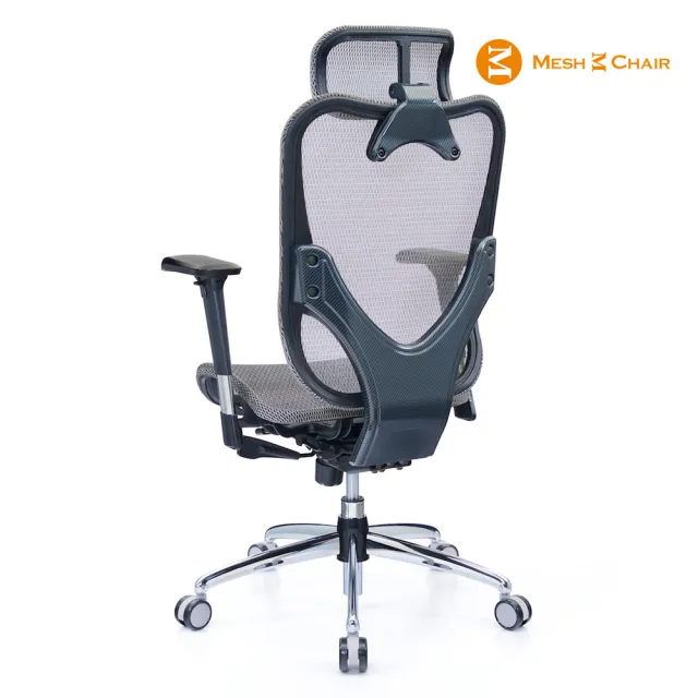 【Mesh 3 Chair】華爾滋人體工學網椅-精裝版-銀灰(人體工學椅、網椅、電腦椅、主管椅)