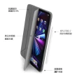 【Pipetto】2022 第4/3代 11吋 Origami多角度多功能透明背蓋保護套 深灰色(iPad Pro 11吋)