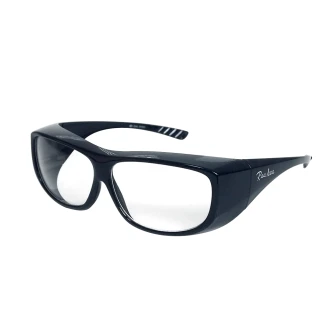 【大船回港】台灣製強化抗UV安全眼鏡-全包黑框流行款8346 -3入(工作護目鏡/防護眼鏡/防塵護目鏡)