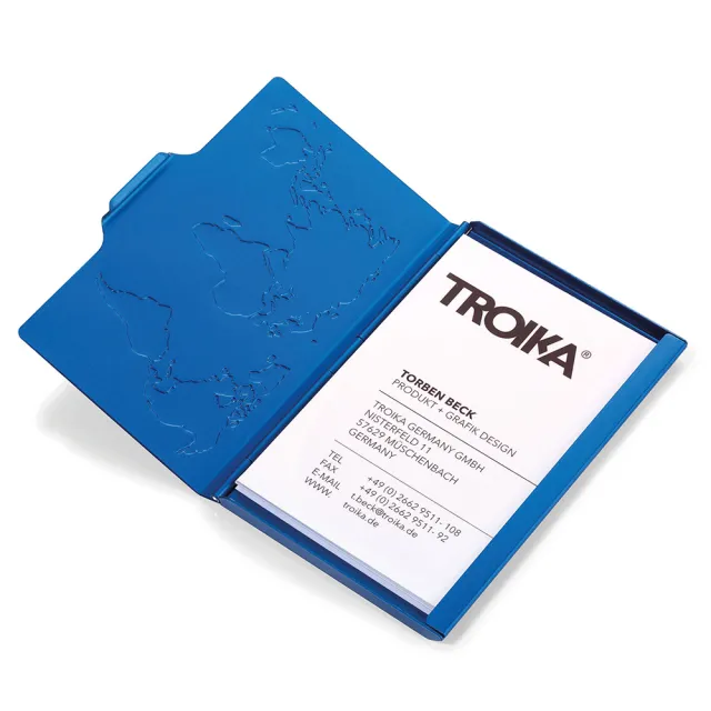 【Troika】世界地圖輕巧名片夾#浮凸地圖設計(輕薄美型質感爆表)