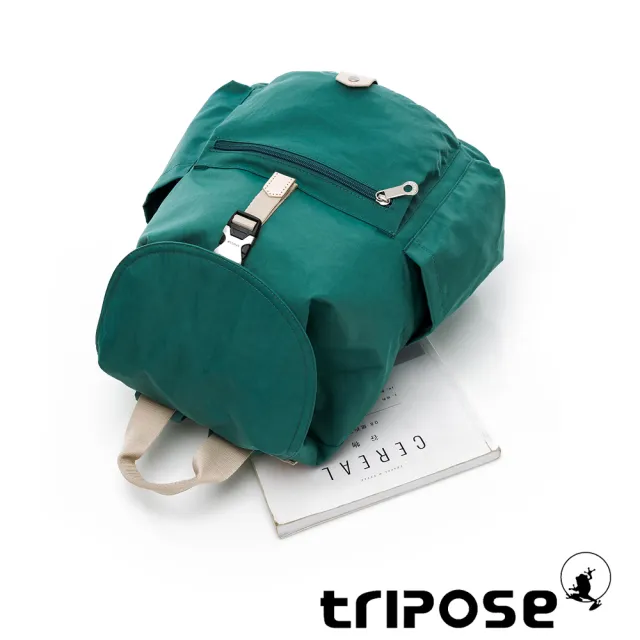 【tripose】MEMENTO微皺尼龍輕量後背包-大(森林綠)