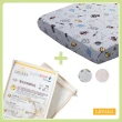 【LEVANA】六合一嬰兒床保潔床包+美國純棉床包組(L/M)
