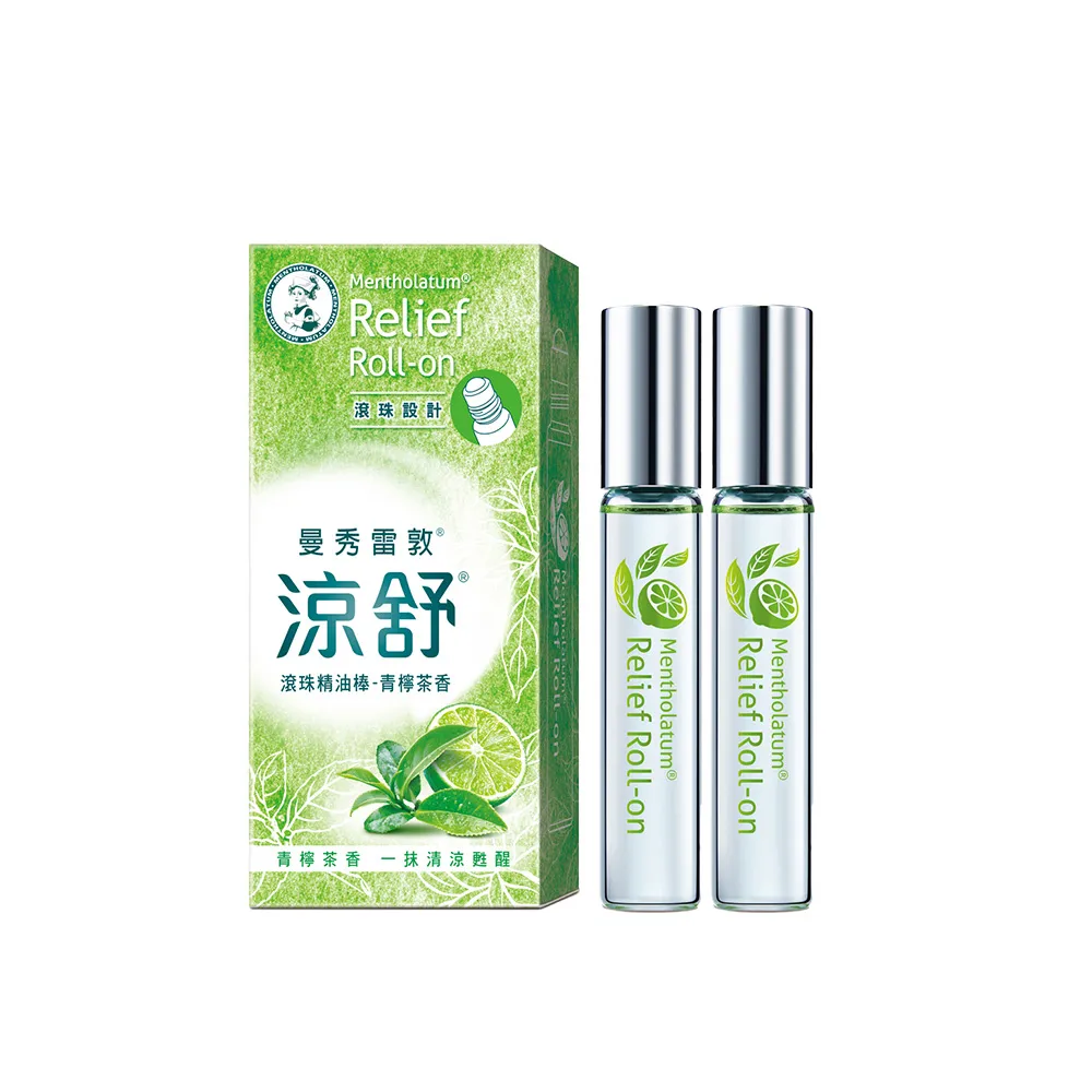 【曼秀雷敦】涼舒滾珠精油棒 青檸茶香 2入(7.2ml / 入)