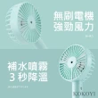 【KOKOYI】2入組-新款無線USB手持迷你靜音噴霧/保濕補水涼風扇(桌面扇/手機架/懶人扇/小型扇/戶外扇)