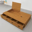 【文創集】巴威  現代3.5尺單人實木收納雙層床台組合(雙層床台＋床底收納櫃)