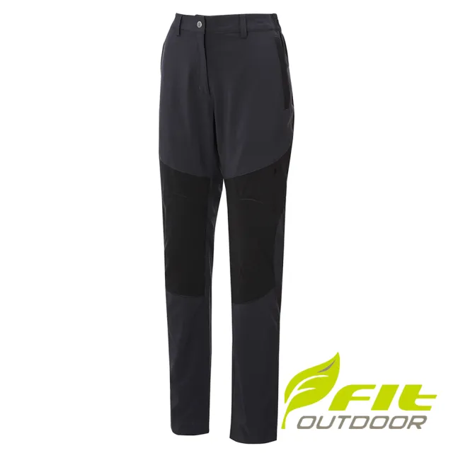 【Fit 維特】女-彈性吸排抗UV機能長褲-鐵礦灰 LS2803-77(休閒下著/休閒褲/薄長褲)