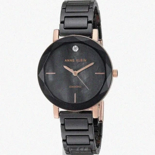 【ANNE KLEIN】ANNE KLEIN安妮克萊恩女錶型號AN00391(黑色貝母錶面黑錶殼深黑色陶瓷錶帶款)