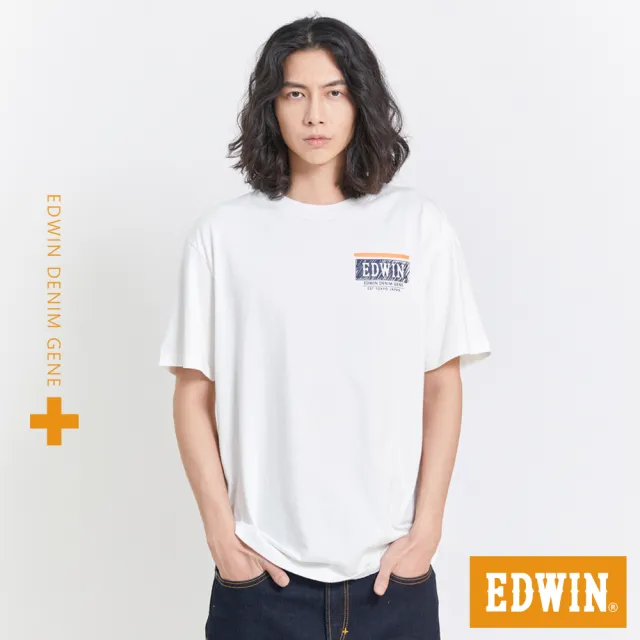 【EDWIN】男裝 PLUS+ 色票短袖T恤(白色)