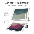 【BOJI 波吉】iPad mini 6 8.3吋 三折式內置筆槽可吸附筆透明氣囊軟殼 幾何色塊