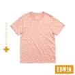 【EDWIN】男裝 PLUS+ 滿版LOGO印花短袖T恤(淺粉紅)