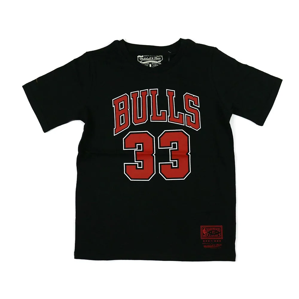 【NBA】M&N NBA 青少年 N&N 短袖上衣 公牛隊 #33 Scottie Pippen(WN2B7BMR1-BULSP)