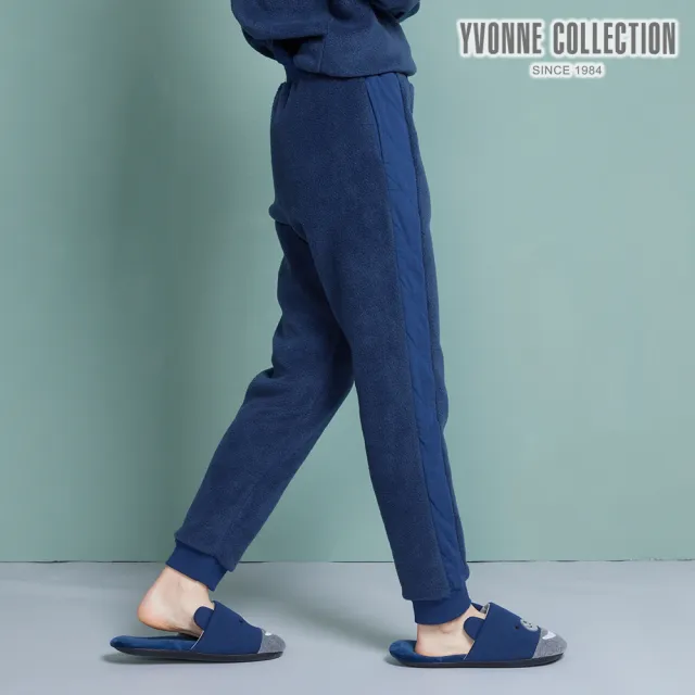 【Yvonne Collection】搖粒絨長褲(丈青藍M)