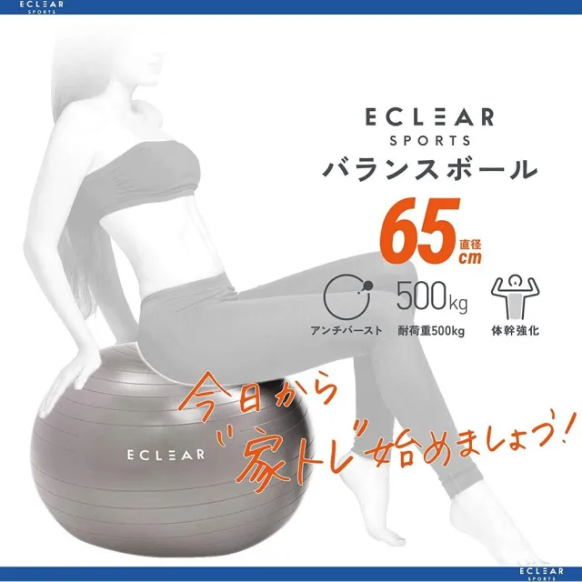 【ELECOM】ECLEAR 瑜珈抗力球(65cm)